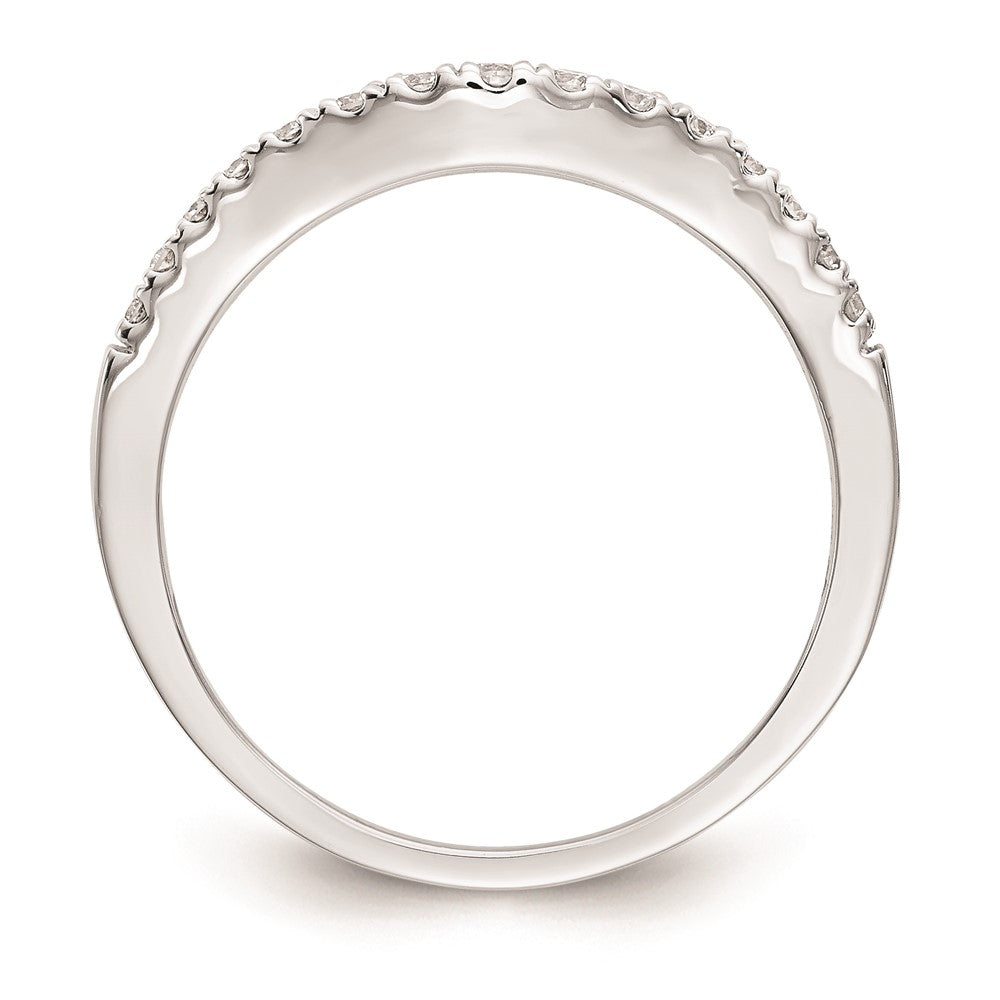 14K White Gold Real Diamond Wedding Band