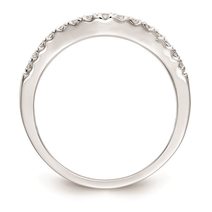 14K White Gold Real Diamond Wedding Band
