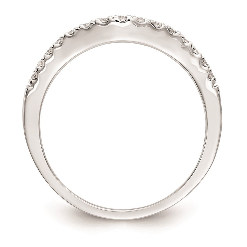 14K White Gold Real Diamond Wedding Band
