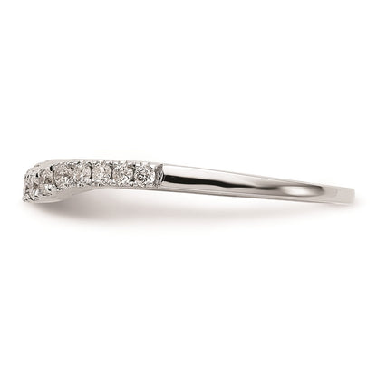 14K White Gold Real Diamond Wedding Band