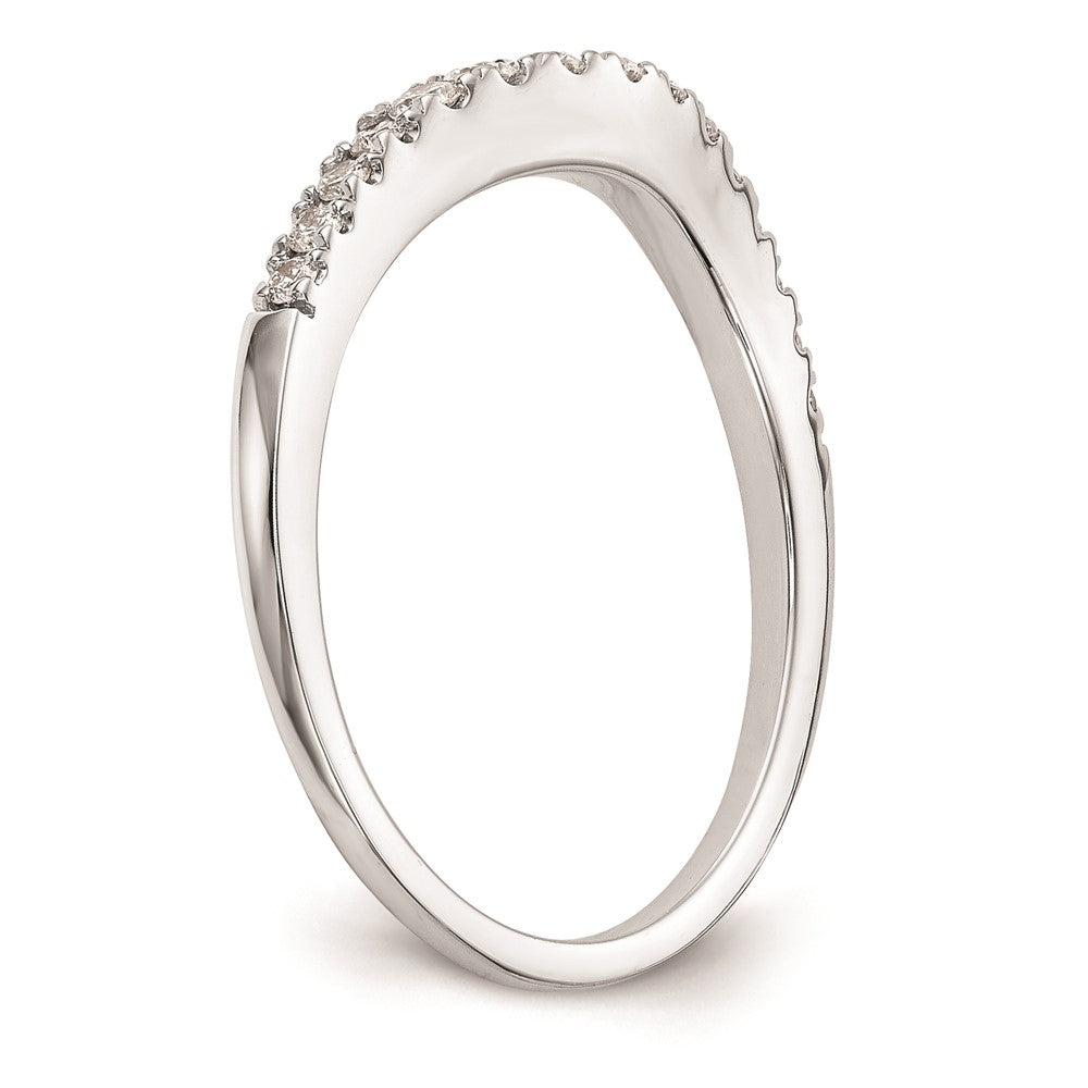 0.23ct. CZ Solid Real 14K White Gold Wedding Wedding Band Ring
