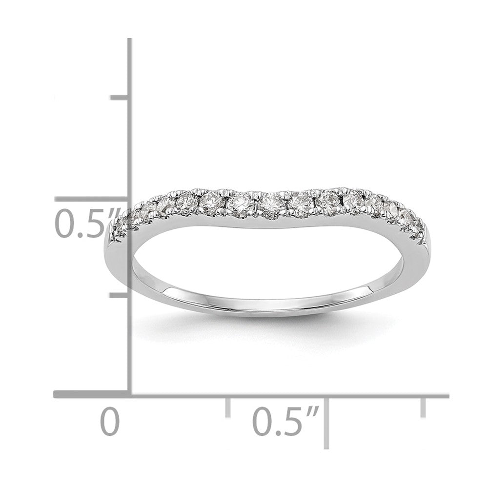 0.23ct. CZ Solid Real 14K White Gold Wedding Wedding Band Ring