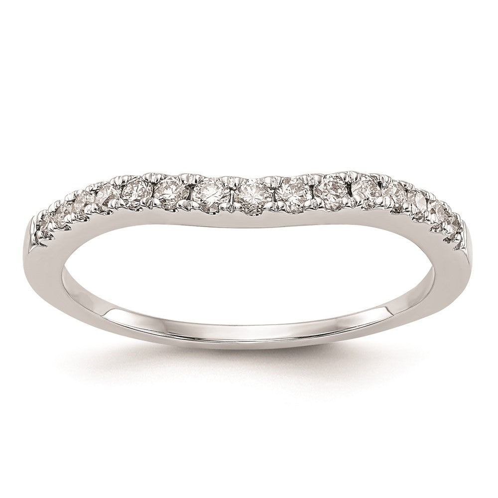 0.23ct. CZ Solid Real 14K White Gold Wedding Wedding Band Ring