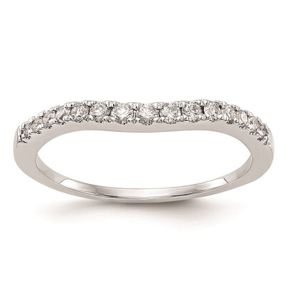 0.23ct. CZ Solid Real 14K White Gold Wedding Wedding Band Ring