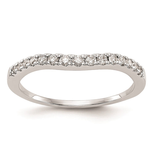 0.23ct. CZ Solid Real 14K White Gold Wedding Wedding Band Ring