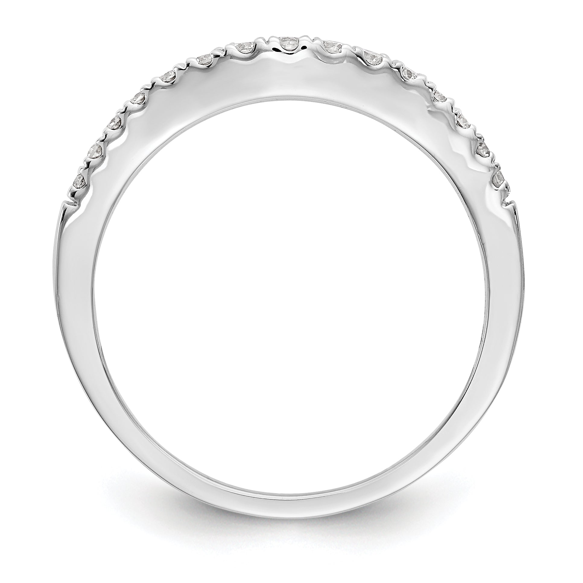 0.23ct. CZ Solid Real 14K White Gold Wedding Wedding Band Ring
