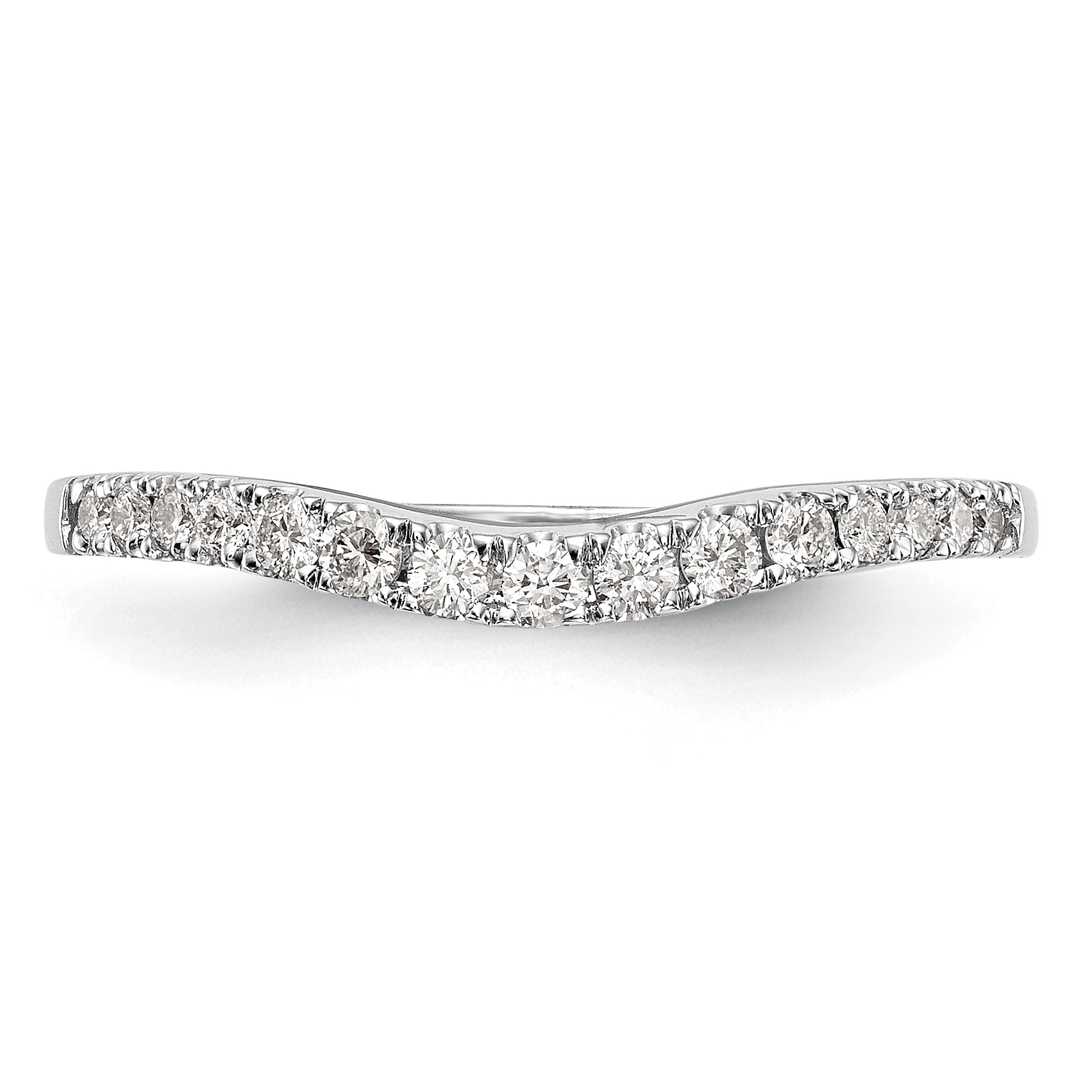 0.23ct. CZ Solid Real 14K White Gold Wedding Wedding Band Ring