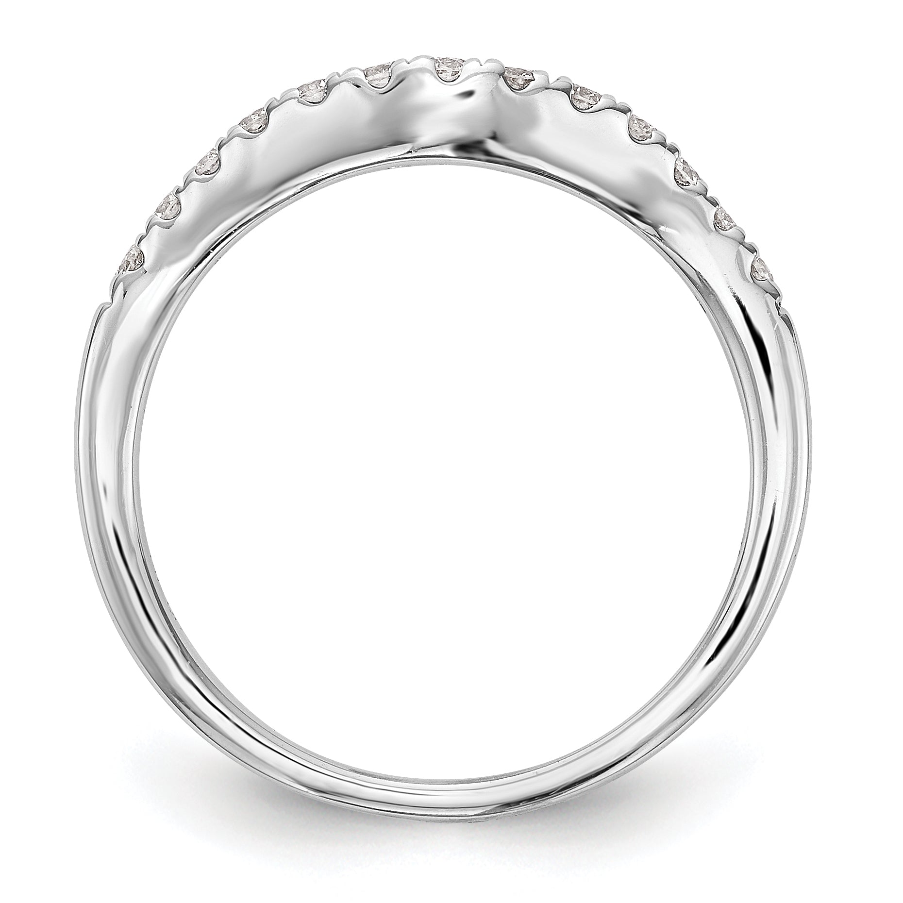 0.33ct. CZ Solid Real 14K White Gold Wedding Wedding Band Ring
