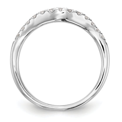 0.33ct. CZ Solid Real 14K White Gold Wedding Wedding Band Ring