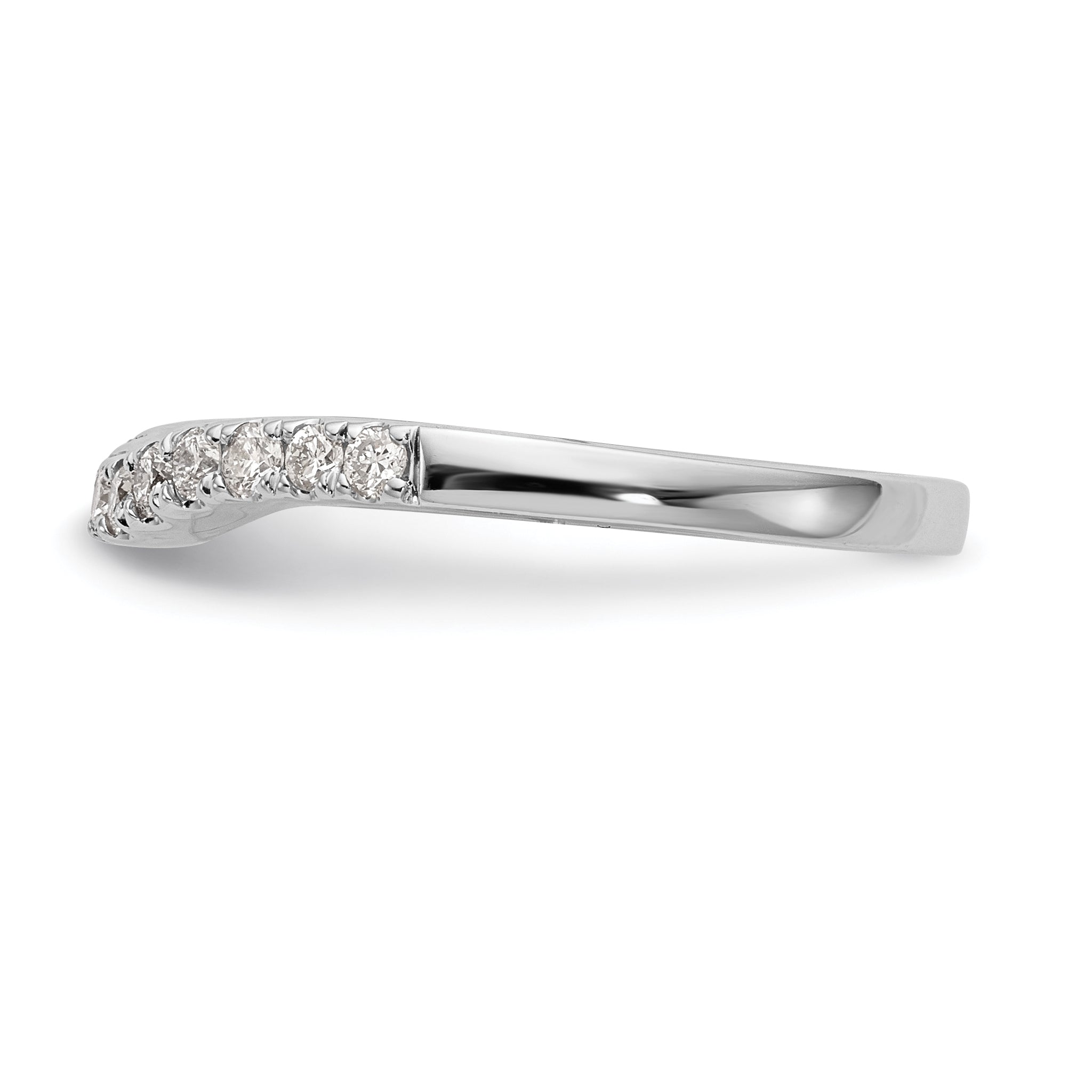 0.33ct. CZ Solid Real 14K White Gold Wedding Wedding Band Ring