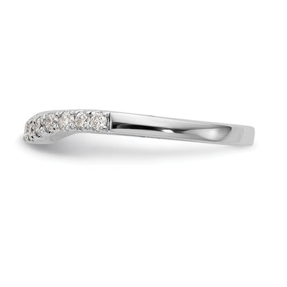 0.33ct. CZ Solid Real 14K White Gold Wedding Wedding Band Ring