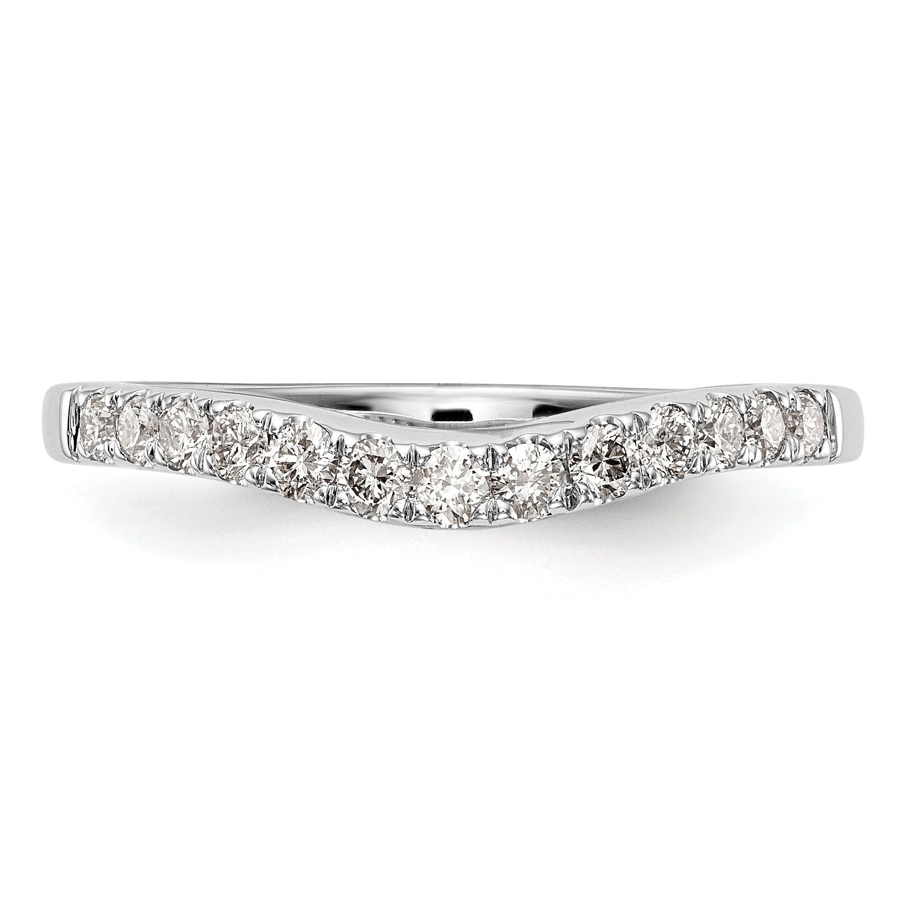 0.33ct. CZ Solid Real 14K White Gold Wedding Wedding Band Ring