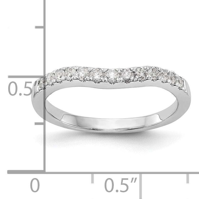 0.33ct. CZ Solid Real 14K White Gold Wedding Wedding Band Ring