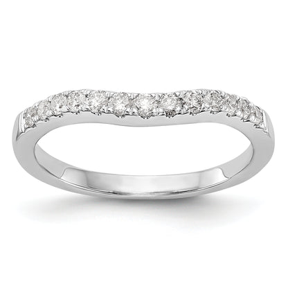 0.33ct. CZ Solid Real 14K White Gold Wedding Wedding Band Ring