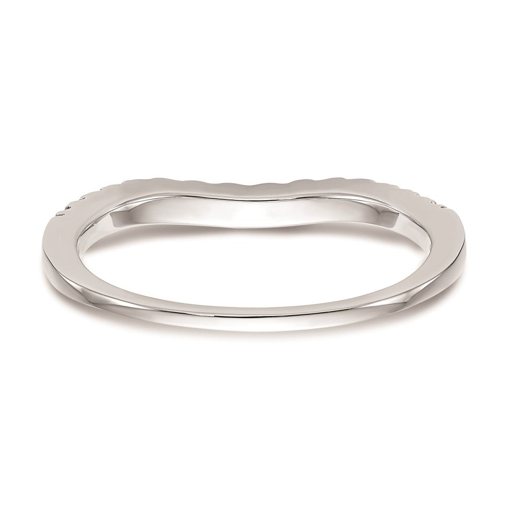 14K White Gold Real Diamond Wedding Band