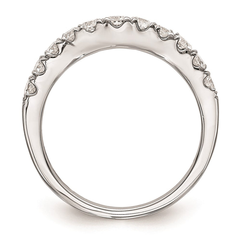 14K White Gold Real Diamond Wedding Band