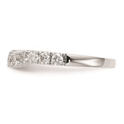 14K White Gold Real Diamond Wedding Band