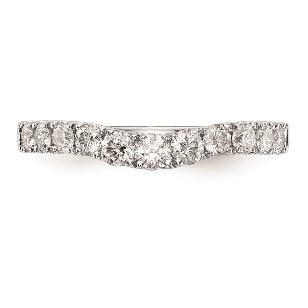 14K White Gold Real Diamond Wedding Band