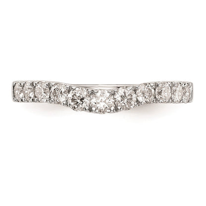 14K White Gold Real Diamond Wedding Band