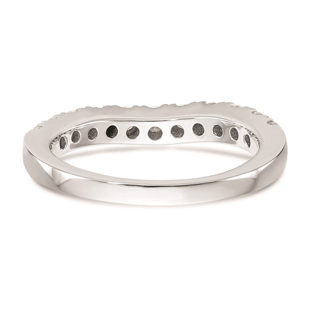 14K White Gold Real Diamond Wedding Band