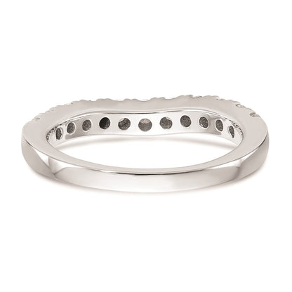14K White Gold Real Diamond Wedding Band