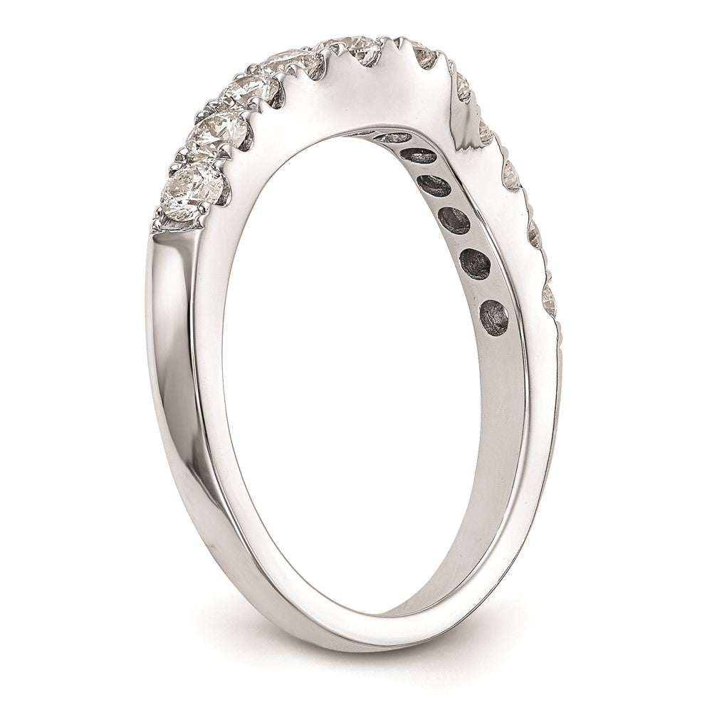 14K White Gold Real Diamond Wedding Band