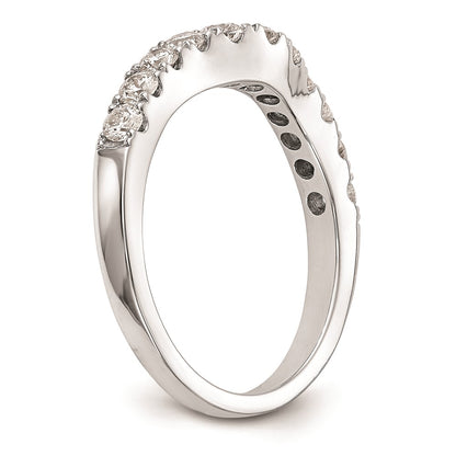 14K White Gold Real Diamond Wedding Band