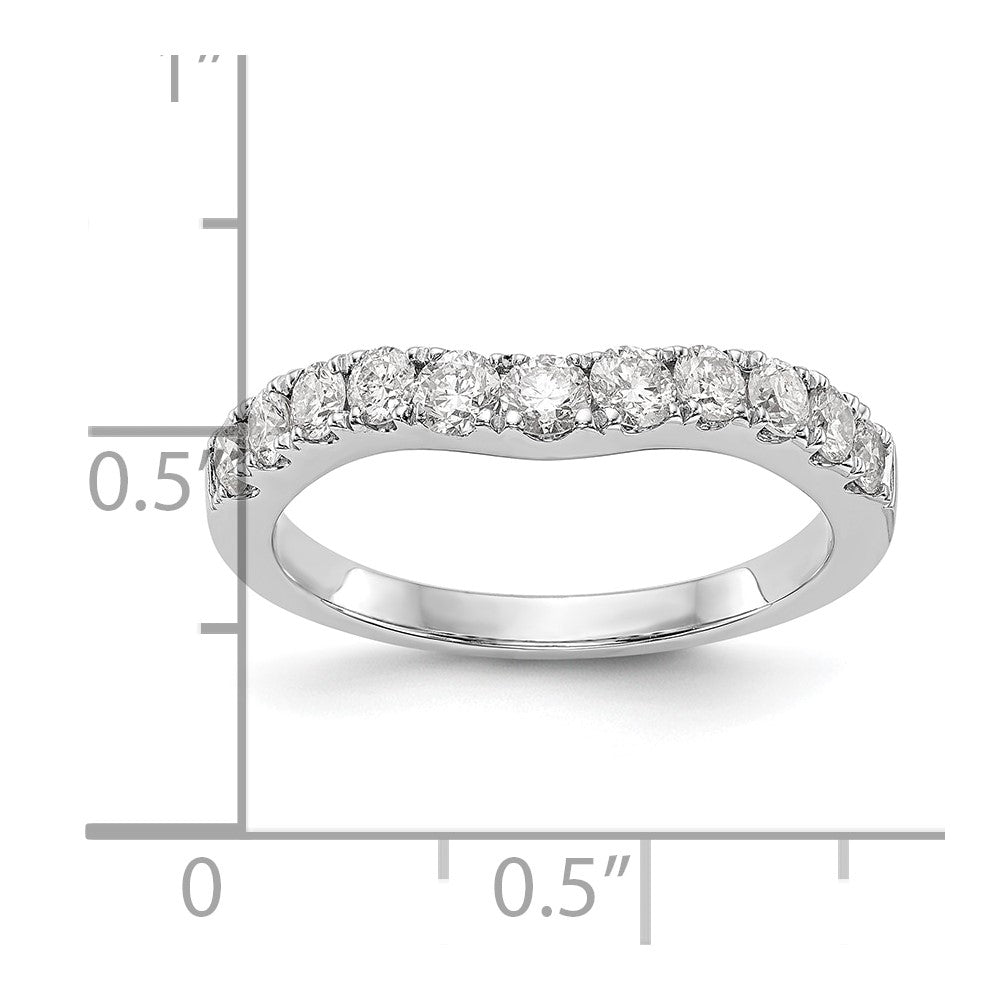 14K White Gold Real Diamond Wedding Band