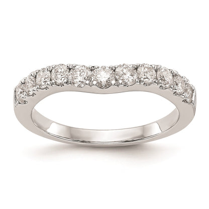 14K White Gold Real Diamond Wedding Band