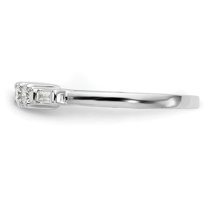 0.32ct. CZ Solid Real 14K White Gold Wedding Wedding Band Ring