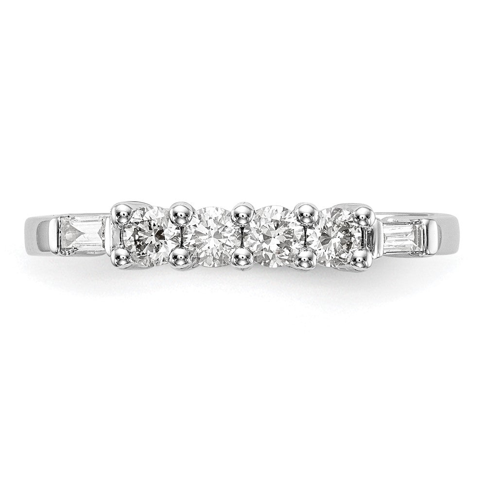 0.32ct. CZ Solid Real 14K White Gold Wedding Wedding Band Ring