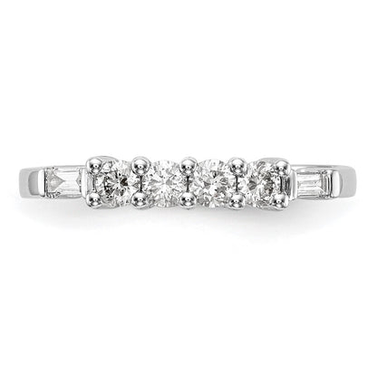 0.32ct. CZ Solid Real 14K White Gold Wedding Wedding Band Ring