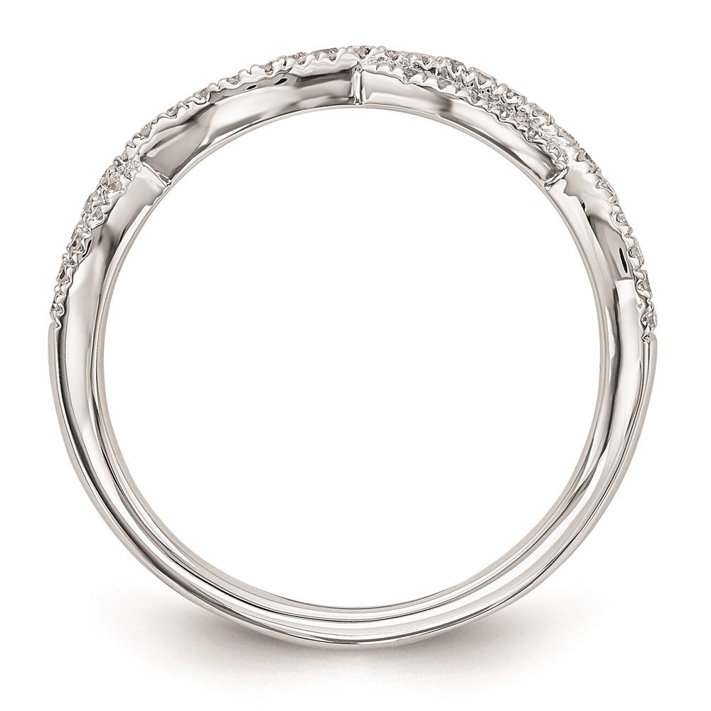 0.23ct. CZ Solid Real 14K White Gold Wedding Wedding Band Ring
