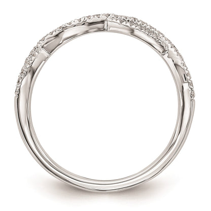 0.23ct. CZ Solid Real 14K White Gold Wedding Wedding Band Ring