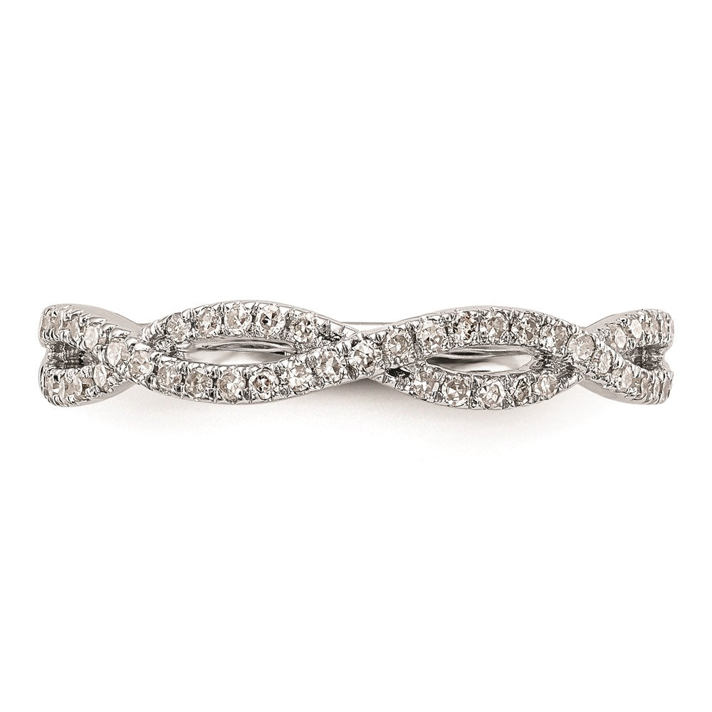 14K White Gold Real Diamond Wedding Band