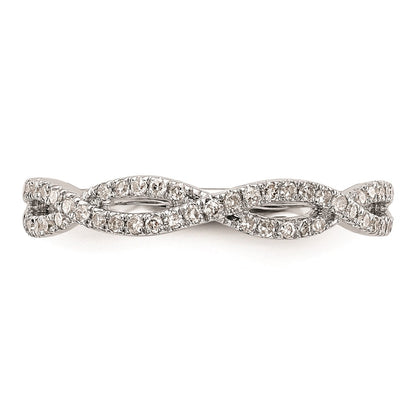 14K White Gold Real Diamond Wedding Band