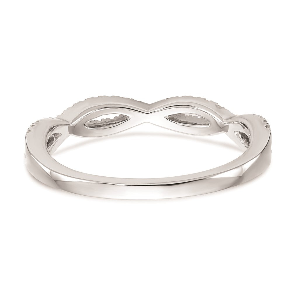 14K White Gold Real Diamond Wedding Band