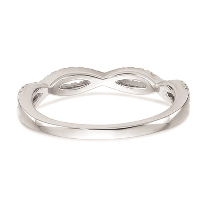 14K White Gold Real Diamond Wedding Band