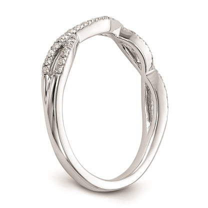 14K White Gold Real Diamond Wedding Band