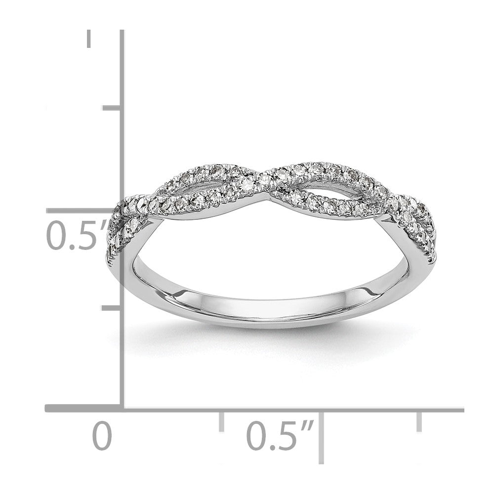 0.23ct. CZ Solid Real 14K White Gold Wedding Wedding Band Ring