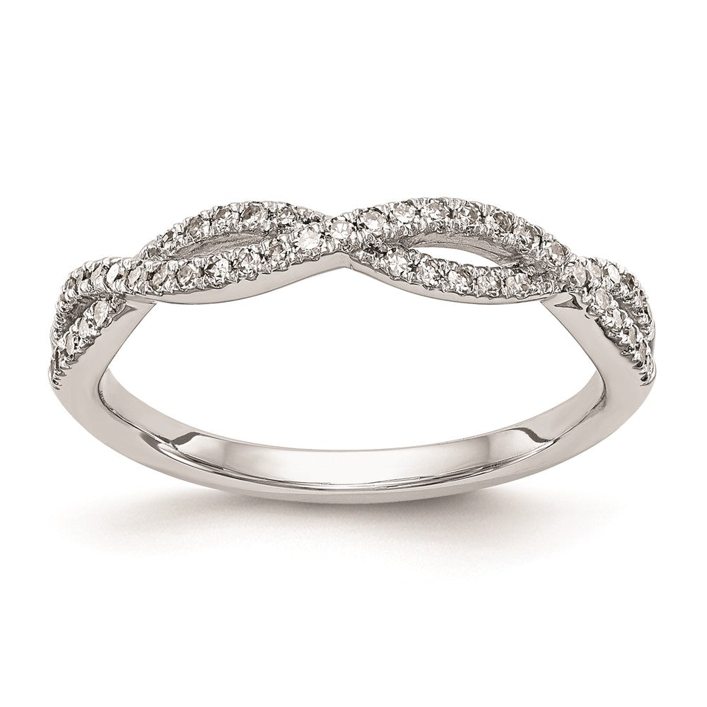 0.23ct. CZ Solid Real 14K White Gold Wedding Wedding Band Ring