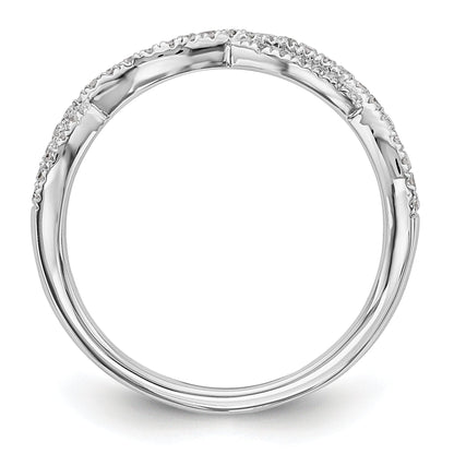 0.23ct. CZ Solid Real 14K White Gold Wedding Wedding Band Ring
