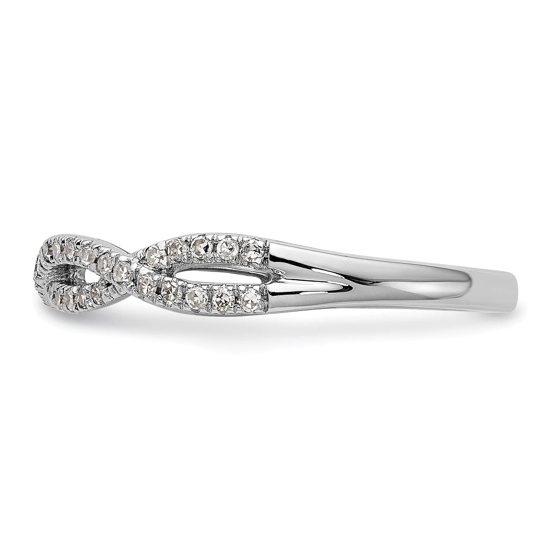 0.23ct. CZ Solid Real 14K White Gold Wedding Wedding Band Ring