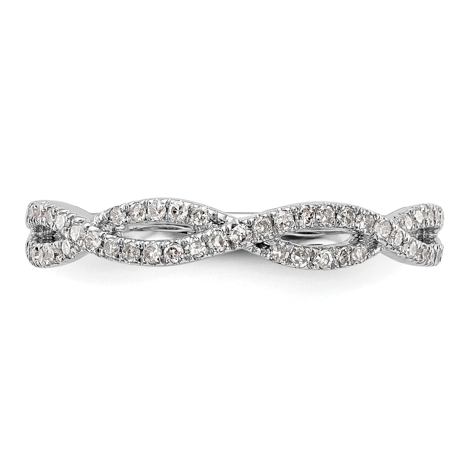 0.23ct. CZ Solid Real 14K White Gold Wedding Wedding Band Ring