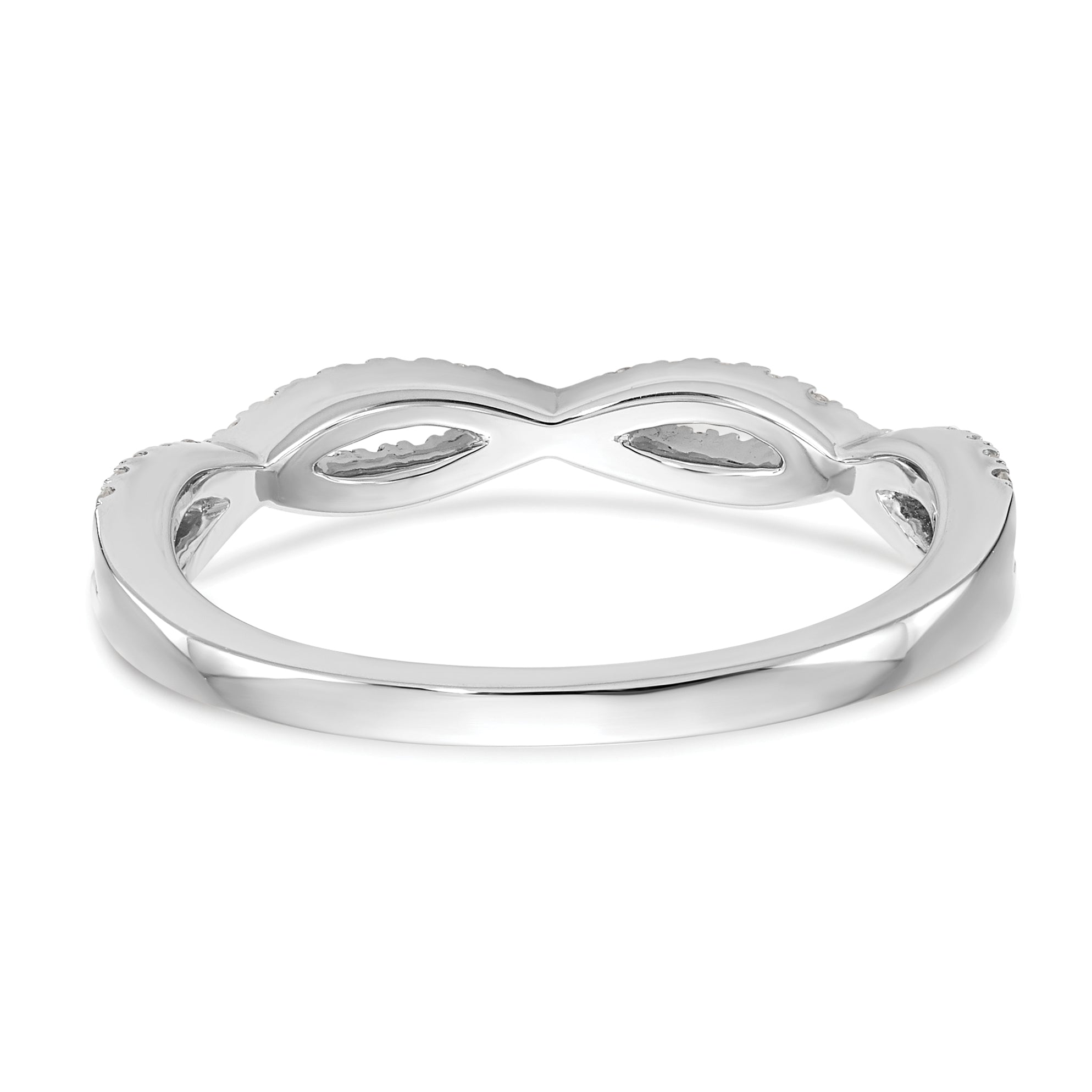 0.23ct. CZ Solid Real 14K White Gold Wedding Wedding Band Ring