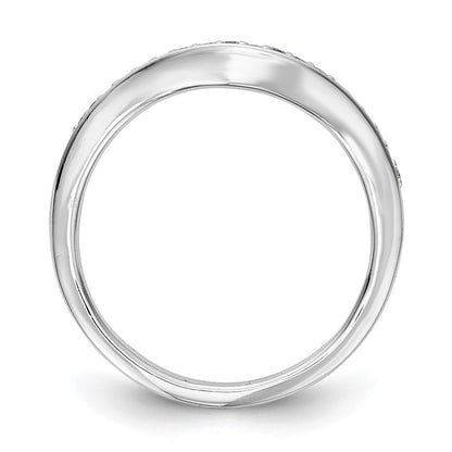 0.12ct. CZ Solid Real 14K White Gold Wedding Wedding Band Ring