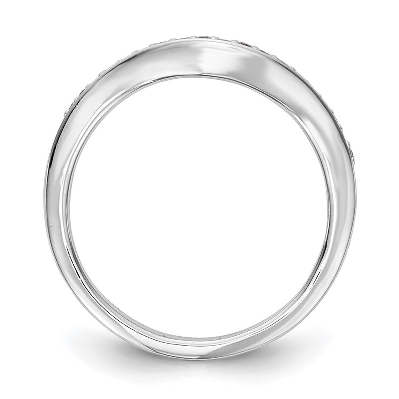 14K White Gold Real Diamond Wedding Band