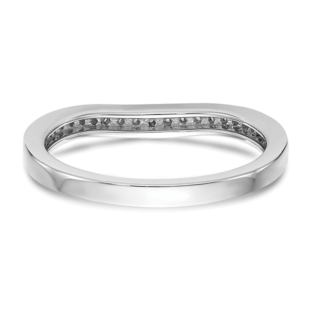 14K White Gold Real Diamond Wedding Band