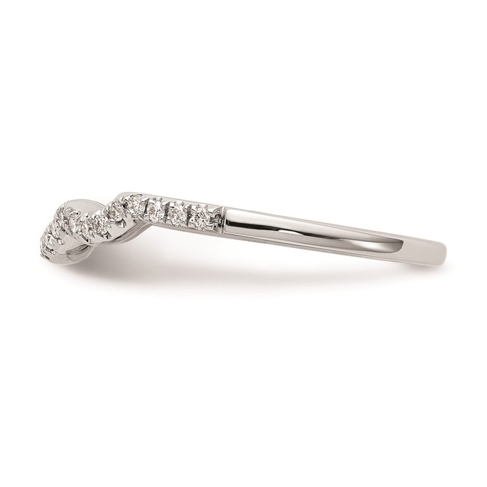 14K White Gold Real Diamond Wedding Band