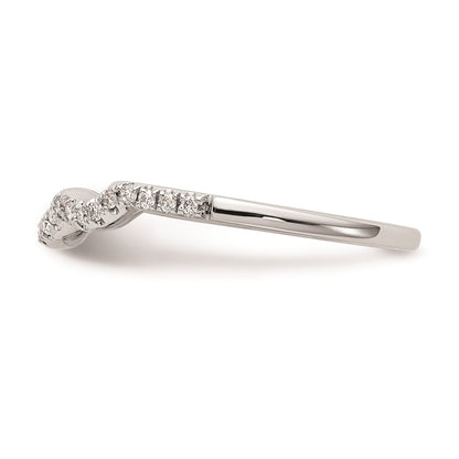 14K White Gold Real Diamond Wedding Band